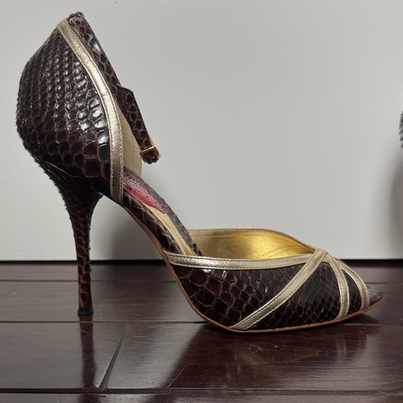 Massimo Dogama snake skin pumps circa early 2000s - Picture 3 of 5
